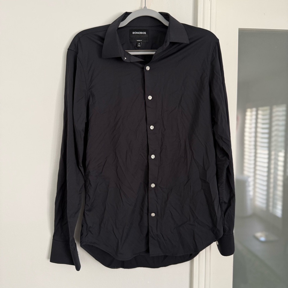 Bonobos Men's Black Long-Sleeve Dress Shirt